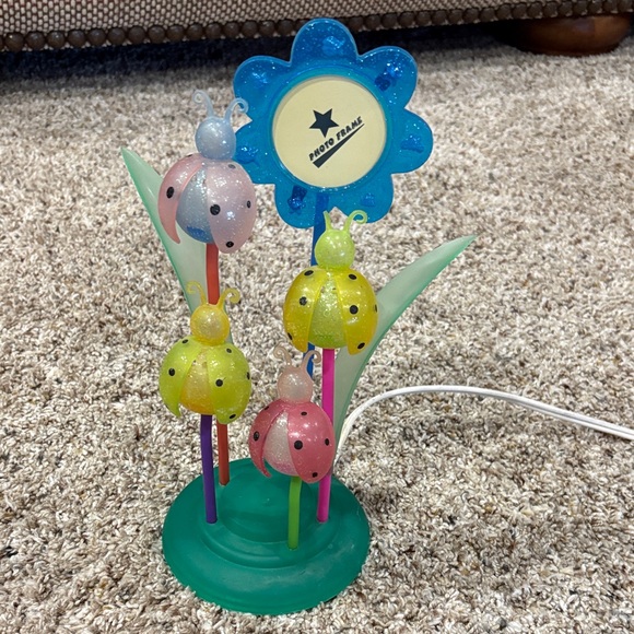 Colorful Ladybug and Flower Table Lamp - Picture 2 of 4